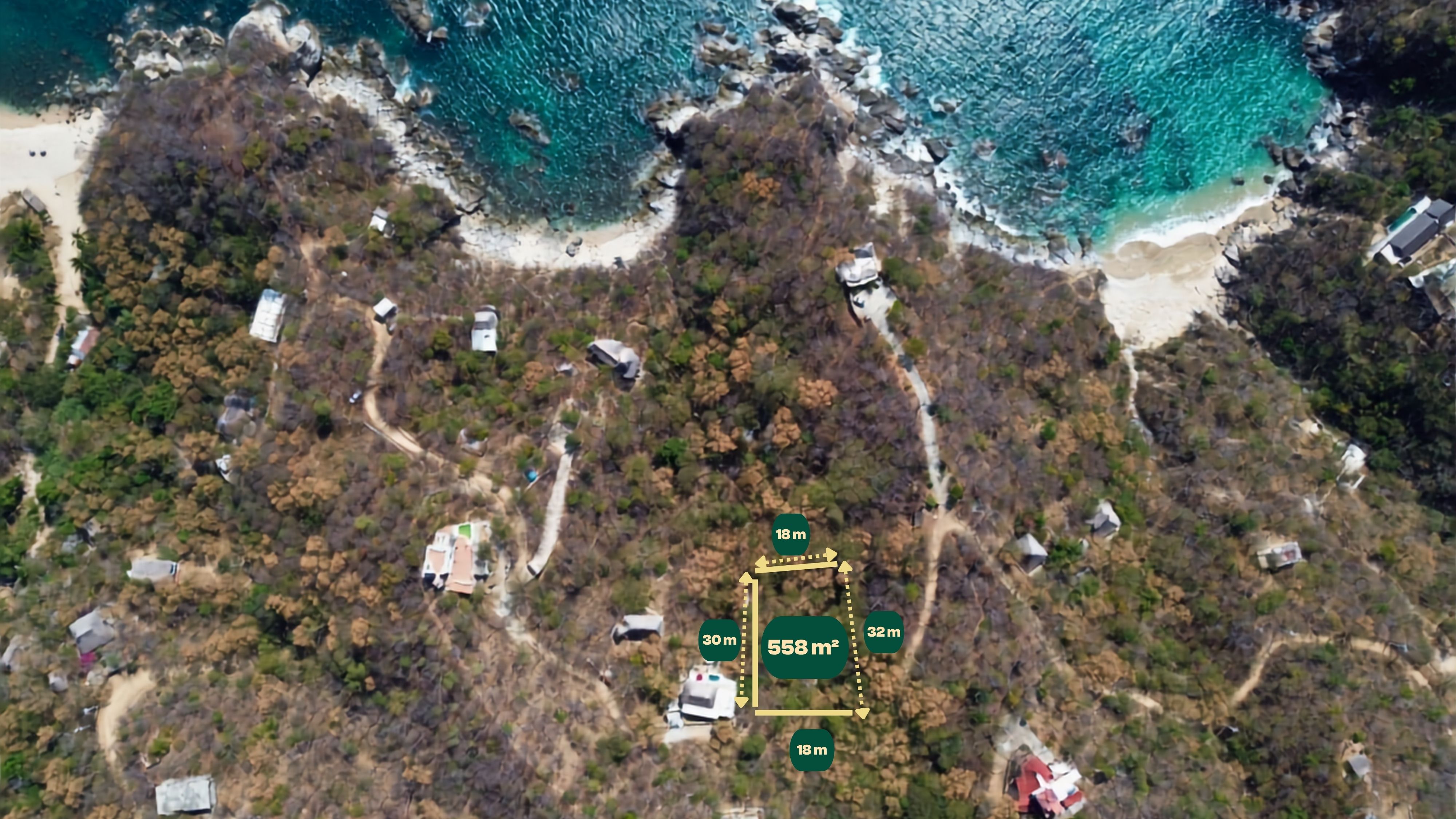 Large lot with ocean view close to Zipolite and Mazunte
